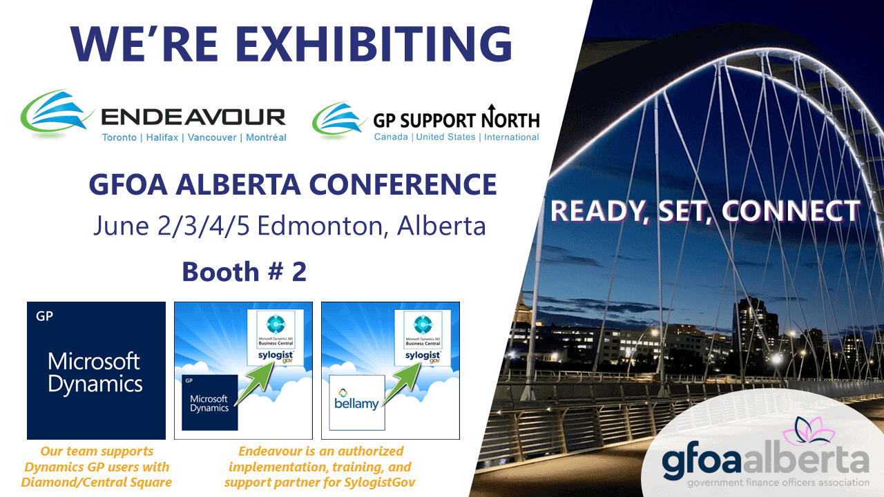 GFOA Alberta Endeavour for Dynamics GP Support and NEW Business